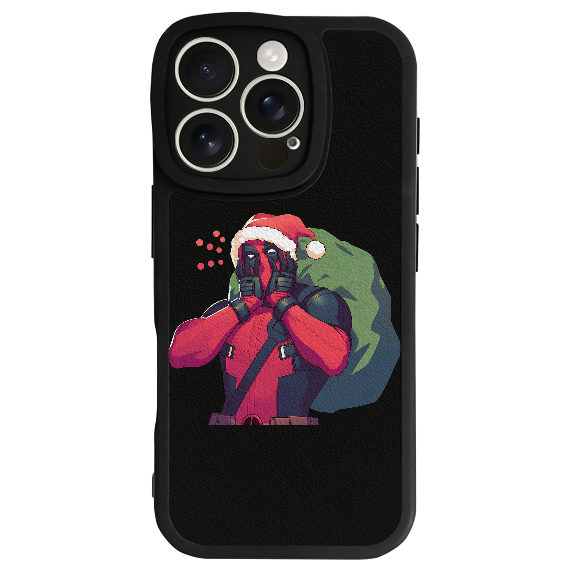 （画像用） Deadpool デッドプール 【iPhone 16シリーズ対応】シリコンスマホケース（レザー調） 材質：シリコン